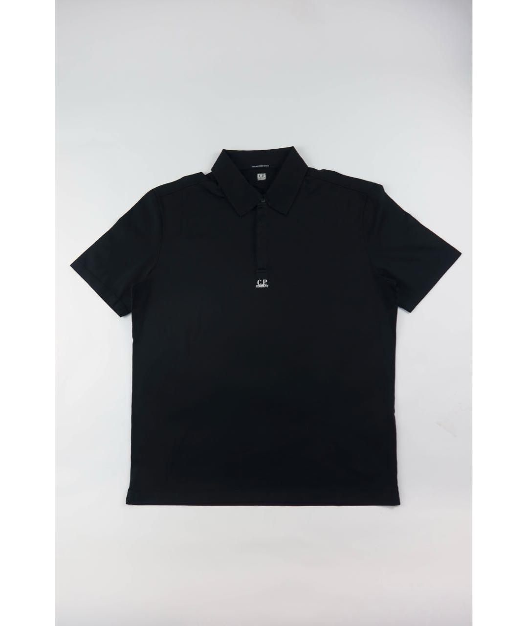 CP COMPANY Черное хлопковое поло с коротким рукавом, фото 5