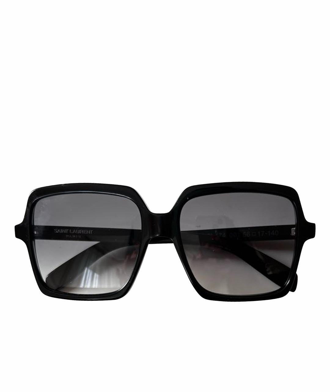 SAINT LAURENT Черные пластиковые солнцезащитные очки, фото 1