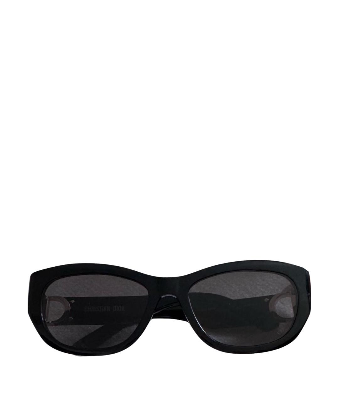 CHRISTIAN DIOR Черные пластиковые солнцезащитные очки, фото 1
