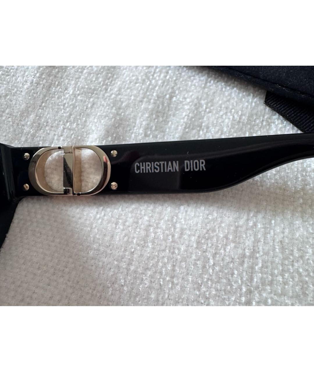 CHRISTIAN DIOR Черные пластиковые солнцезащитные очки, фото 8