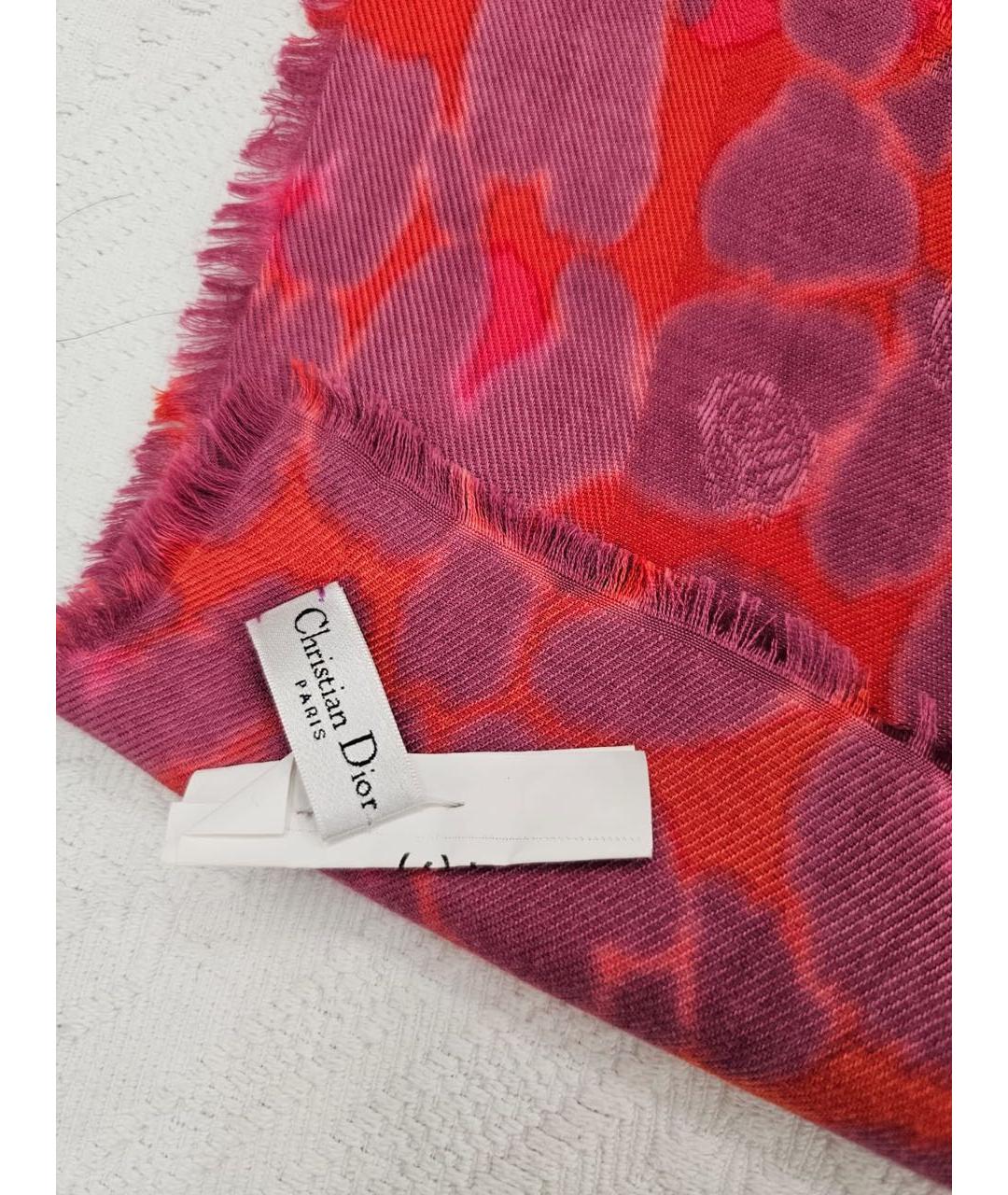 CHRISTIAN DIOR Фуксия шарф, фото 3