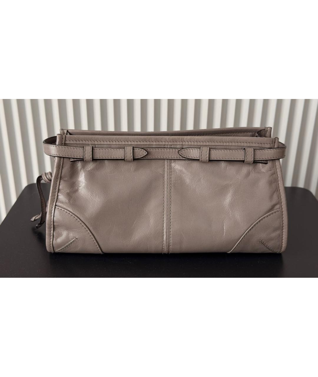 PRADA Серая кожаная сумка тоут, фото 3
