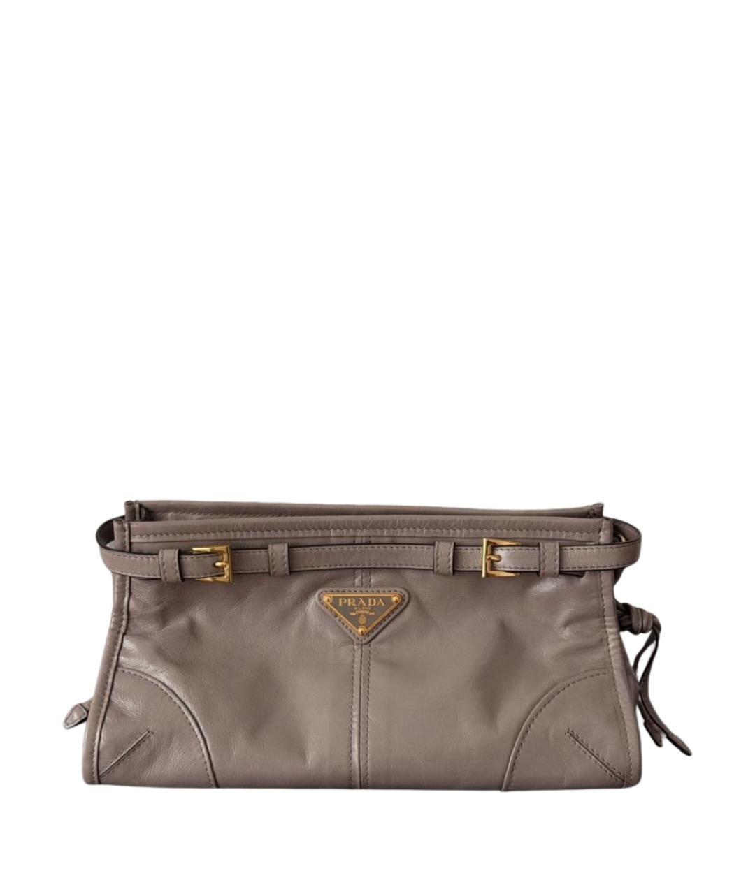 PRADA Серая кожаная сумка тоут, фото 1