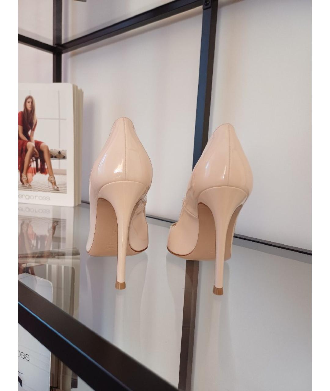 GIANVITO ROSSI Розовые кожаные туфли, фото 8