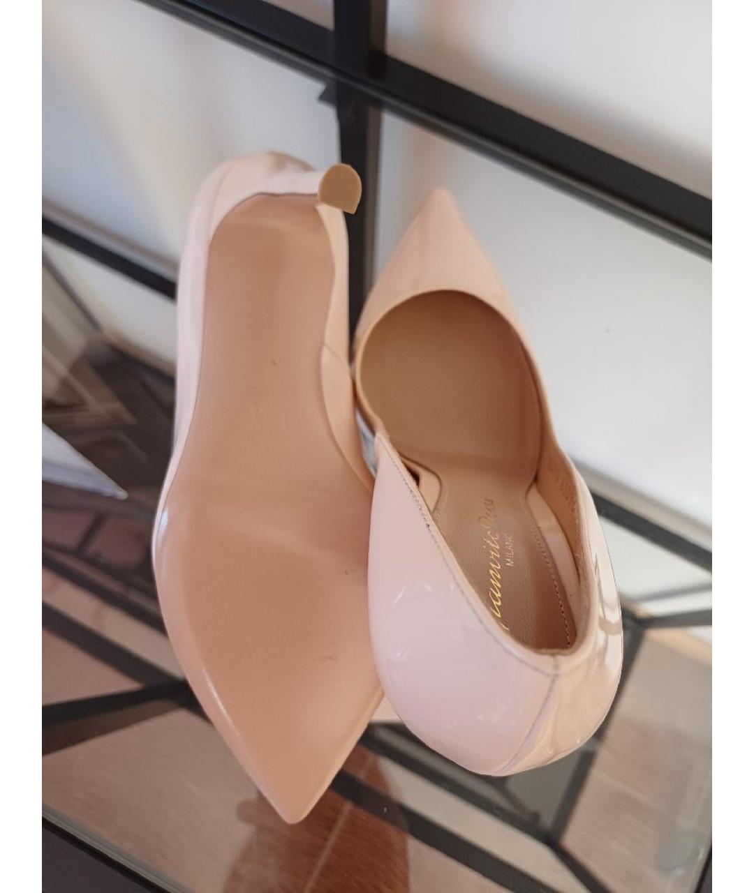 GIANVITO ROSSI Розовые кожаные туфли, фото 9