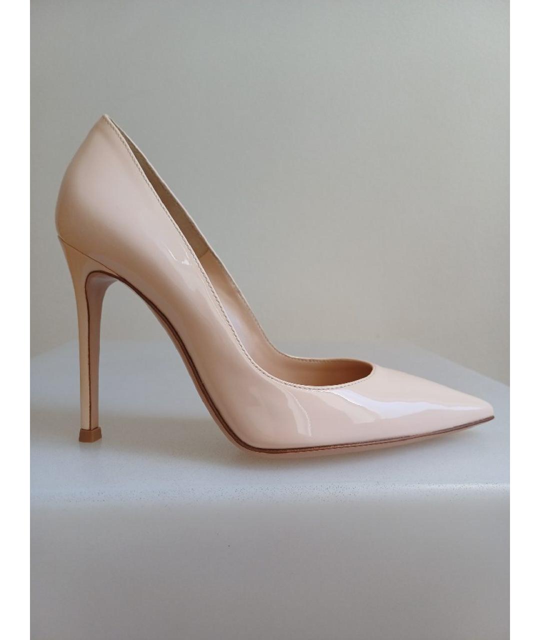 GIANVITO ROSSI Розовые кожаные туфли, фото 10