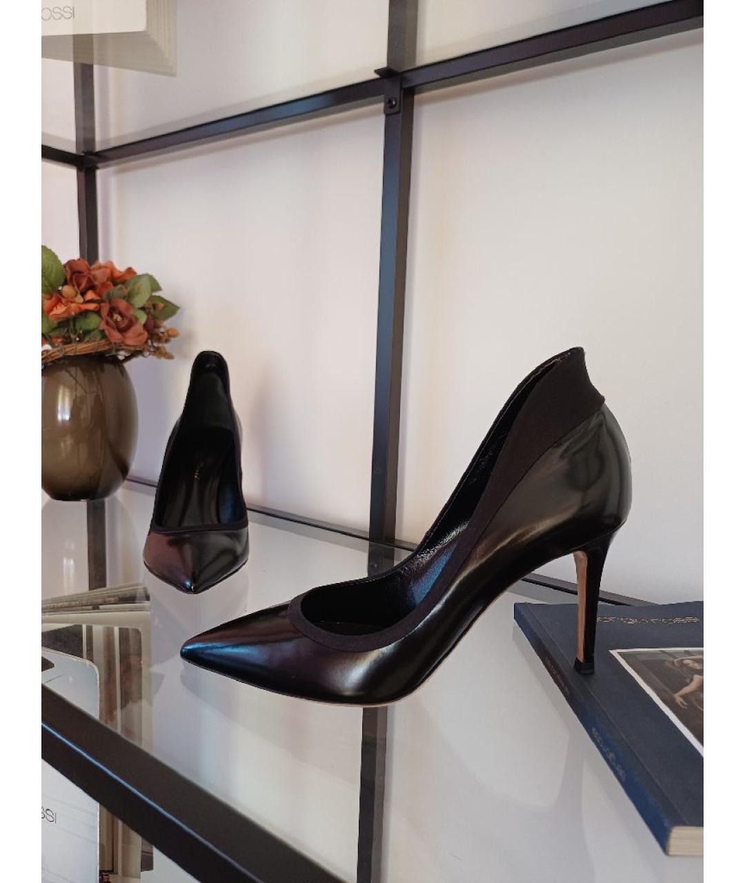 GIANVITO ROSSI Черные кожаные туфли, фото 4