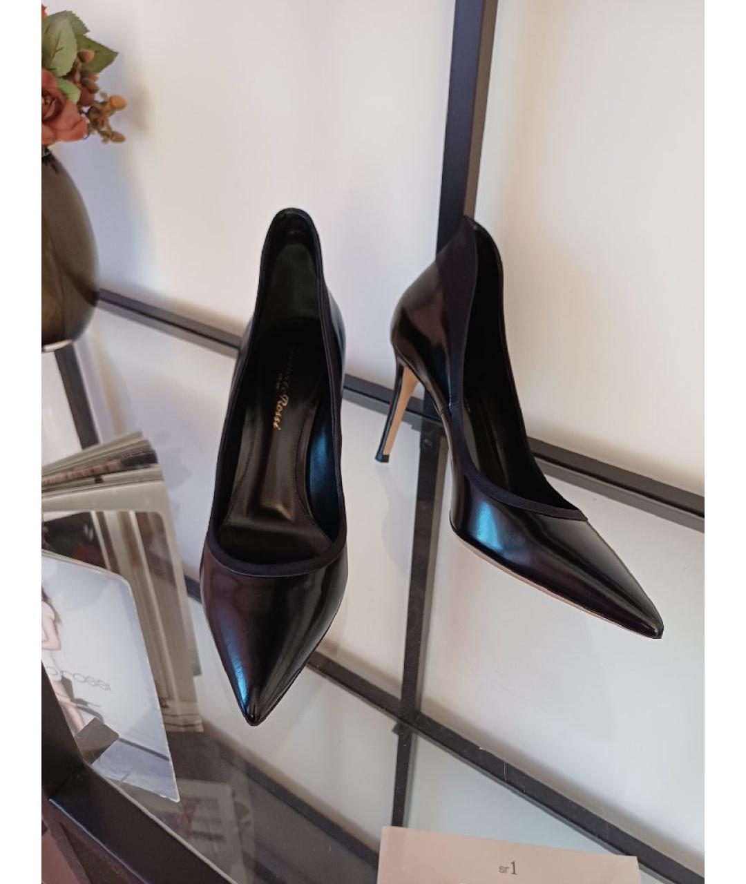 GIANVITO ROSSI Черные кожаные туфли, фото 5