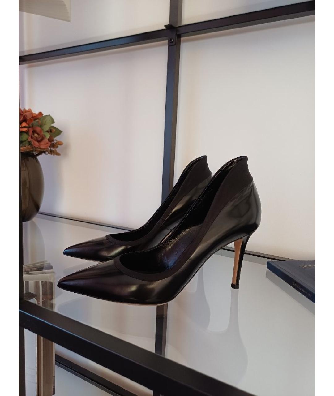 GIANVITO ROSSI Черные кожаные туфли, фото 2