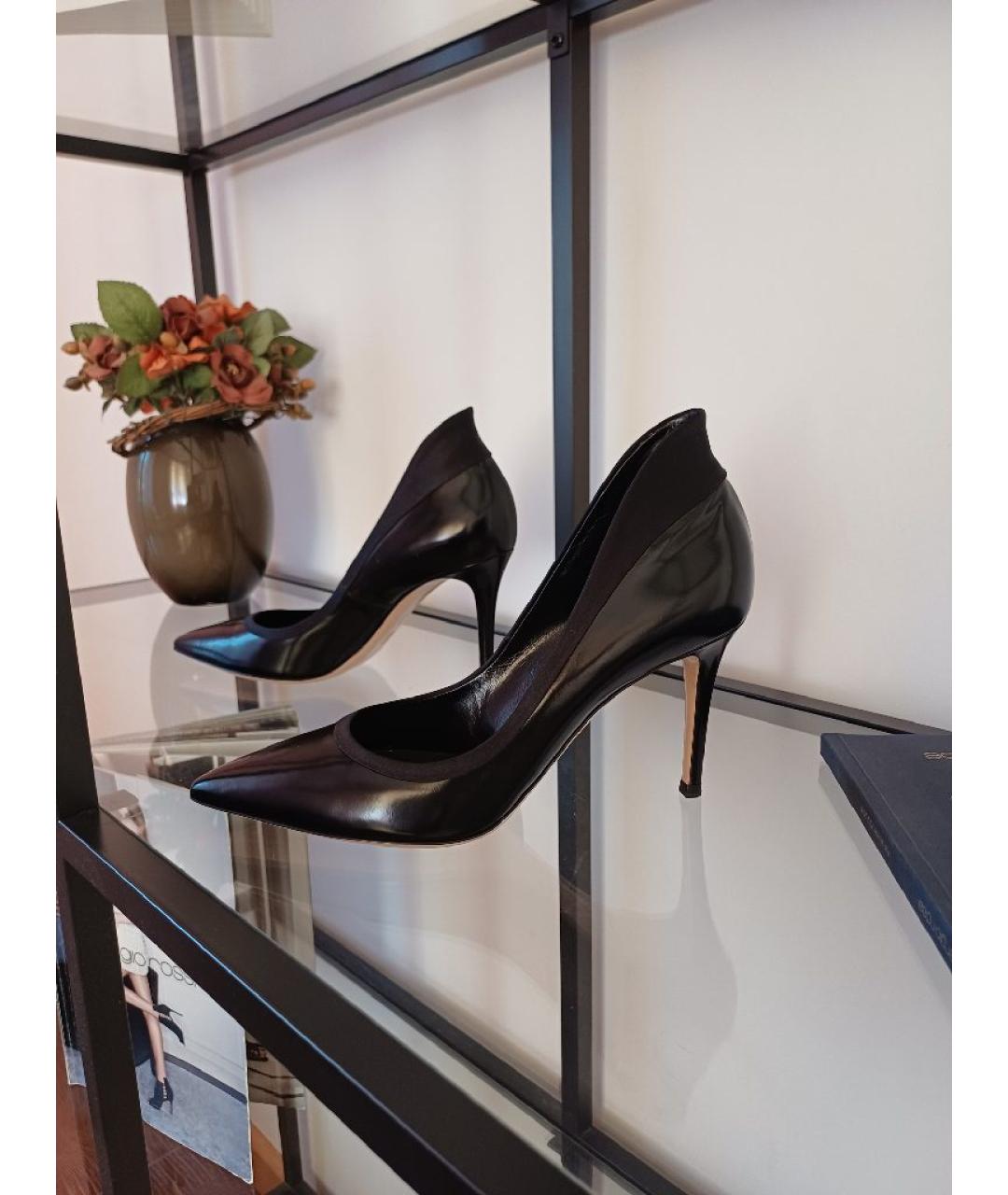 GIANVITO ROSSI Черные кожаные туфли, фото 3