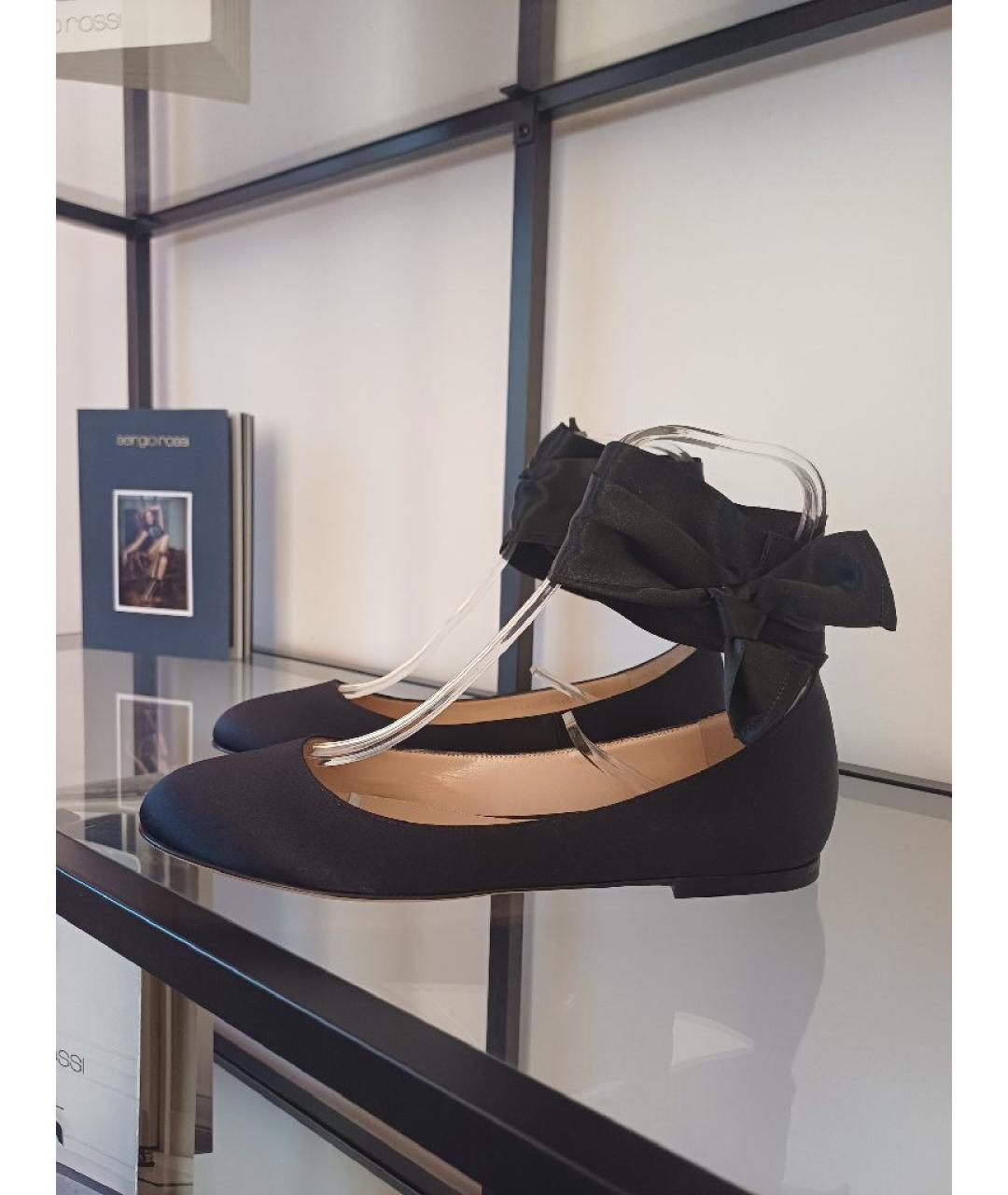 GIANVITO ROSSI Черные кожаные балетки, фото 2