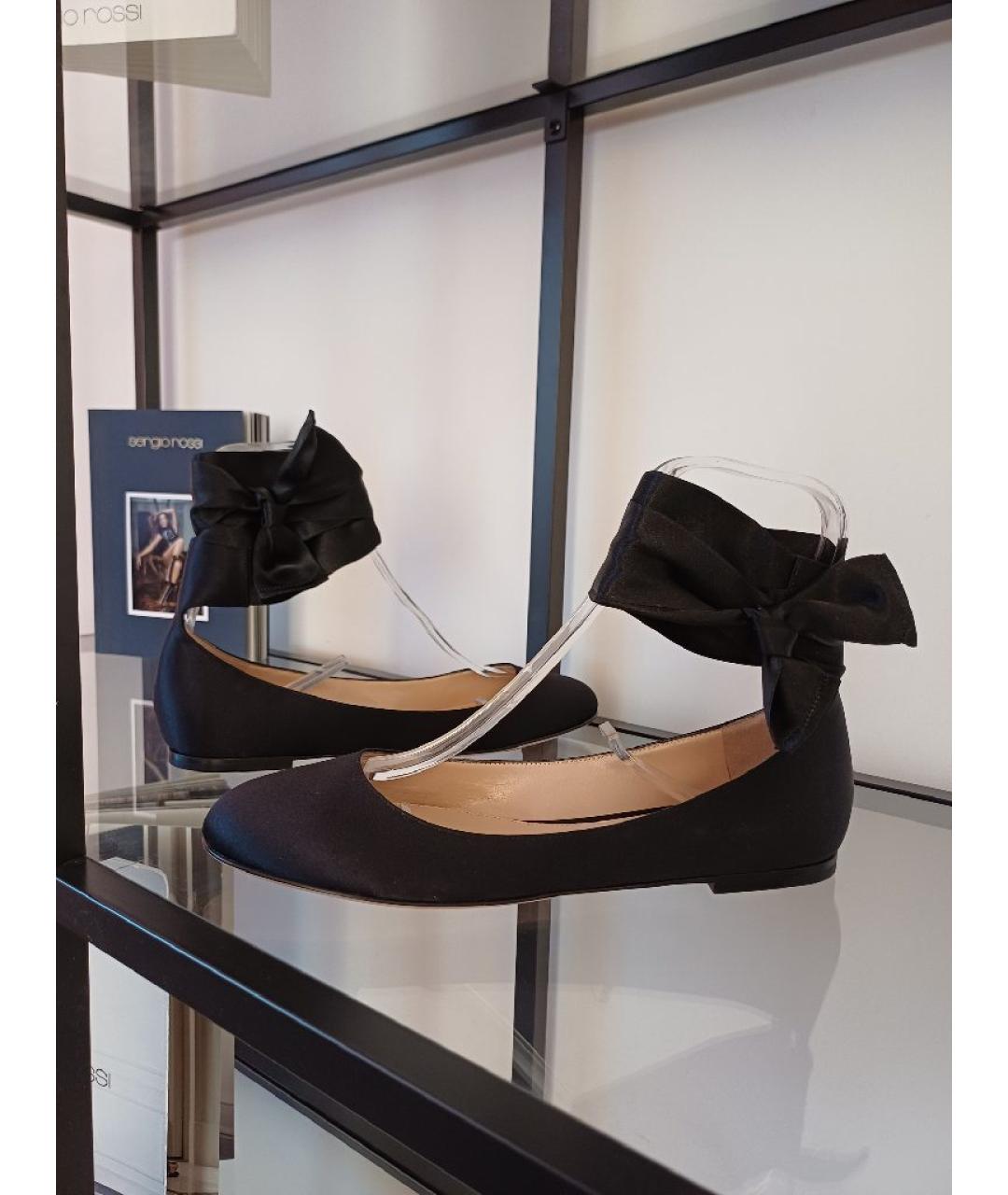 GIANVITO ROSSI Черные кожаные балетки, фото 4