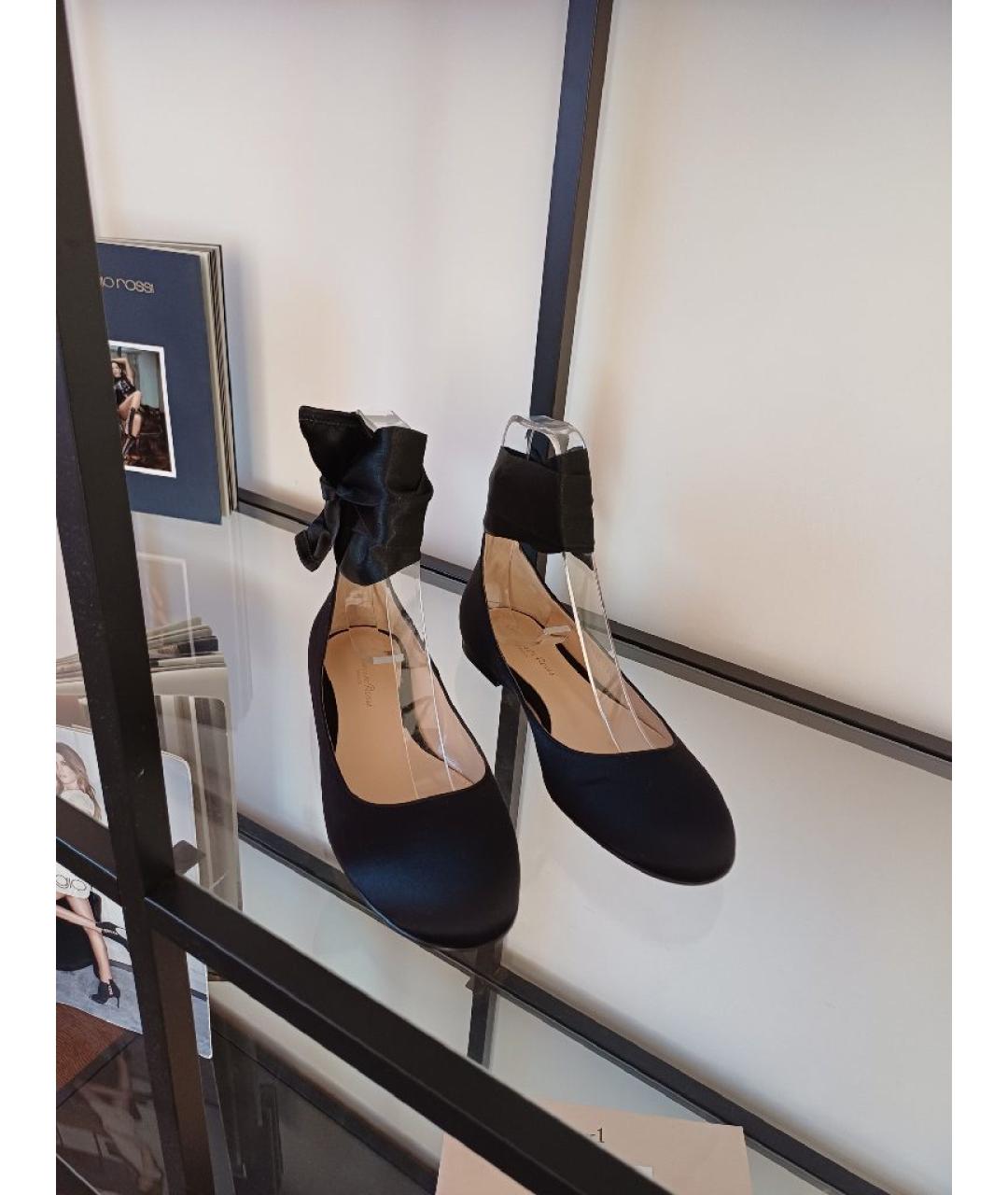 GIANVITO ROSSI Черные кожаные балетки, фото 6