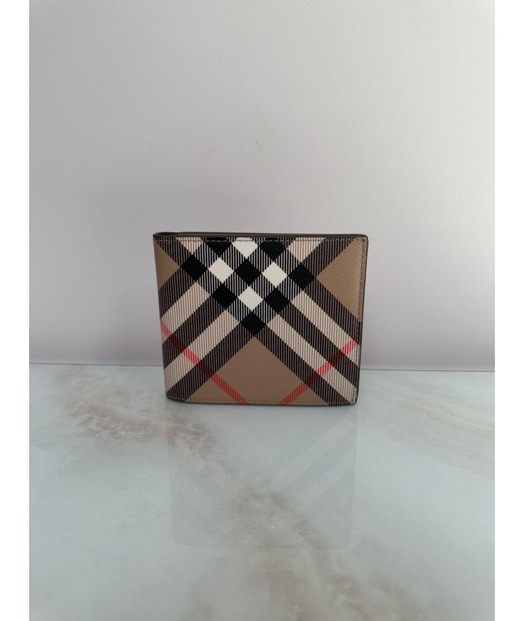 BURBERRY Бежевый кожаный кардхолдер, фото 9