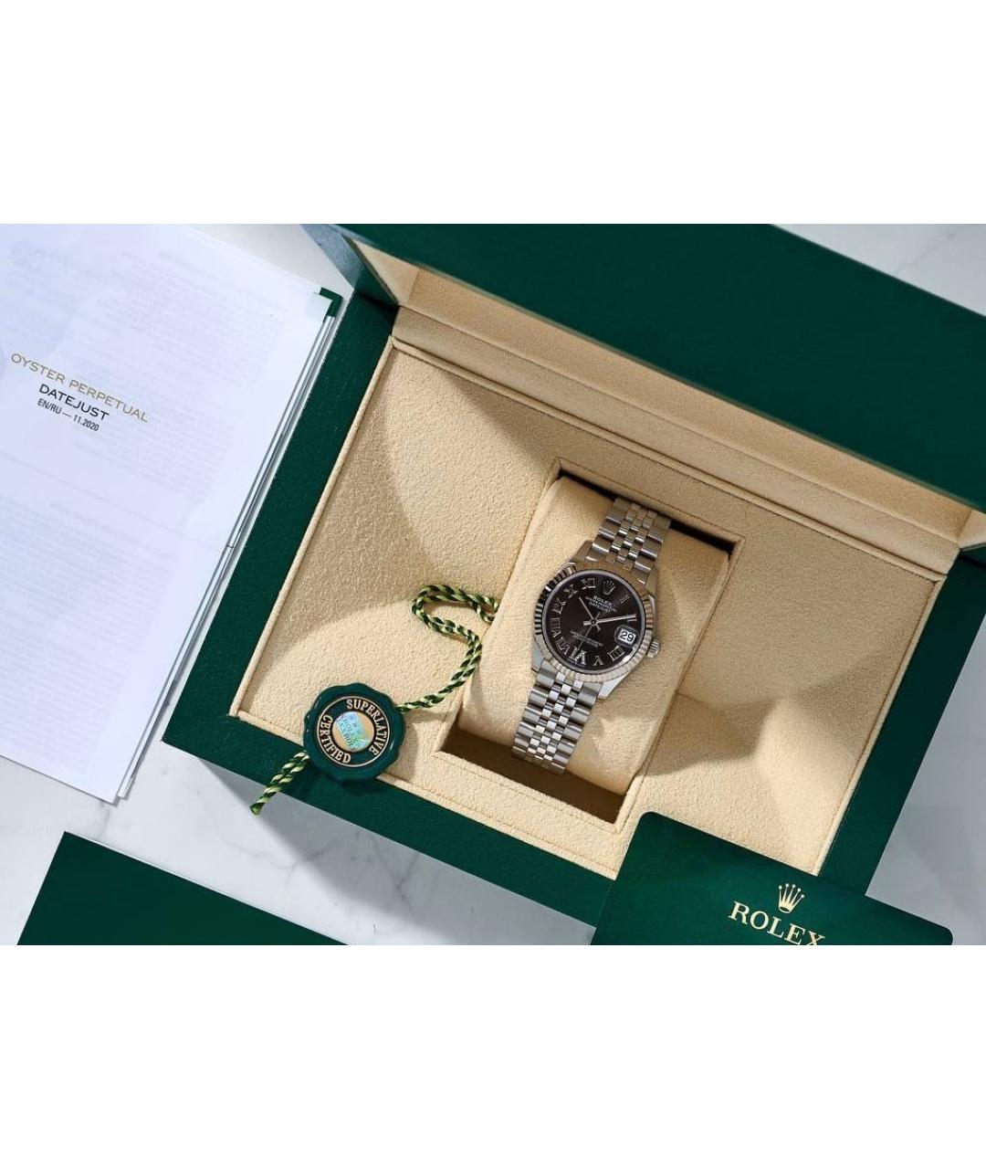 ROLEX Серебряные часы из белого золота, фото 4