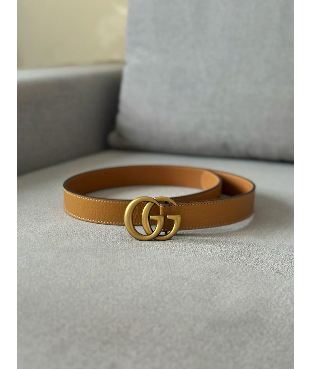 GUCCI Коричневый кожаный ремень, фото 3