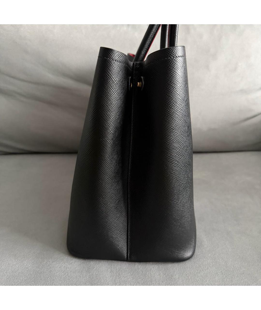 PRADA Черная кожаная сумка тоут, фото 4