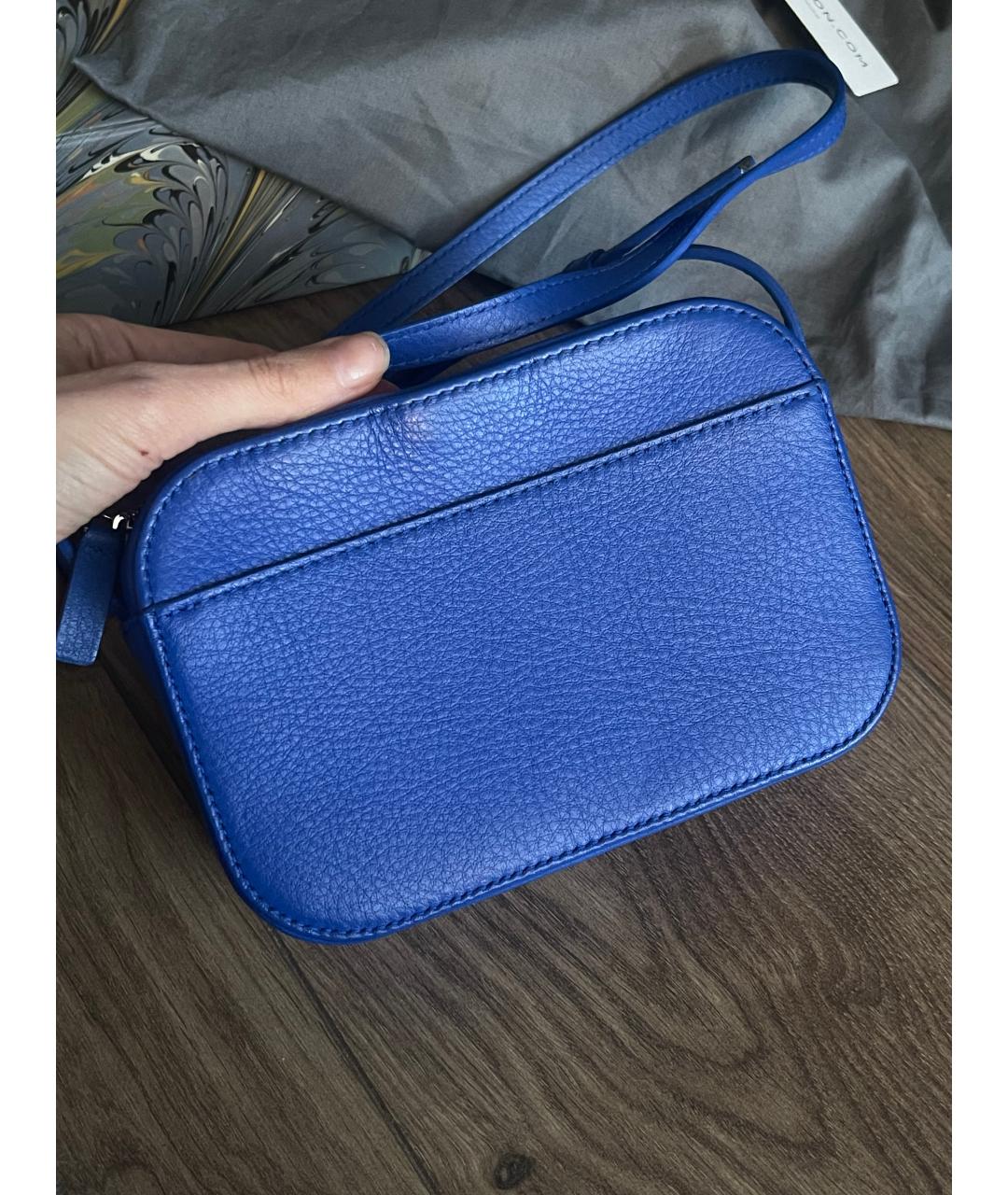 BALENCIAGA Синяя кожаная сумка через плечо, фото 2