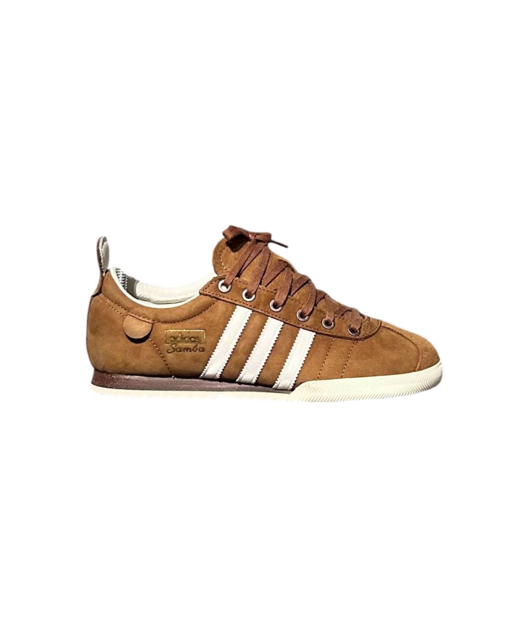 ADIDAS Коричневые нубуковые кроссовки, фото 9
