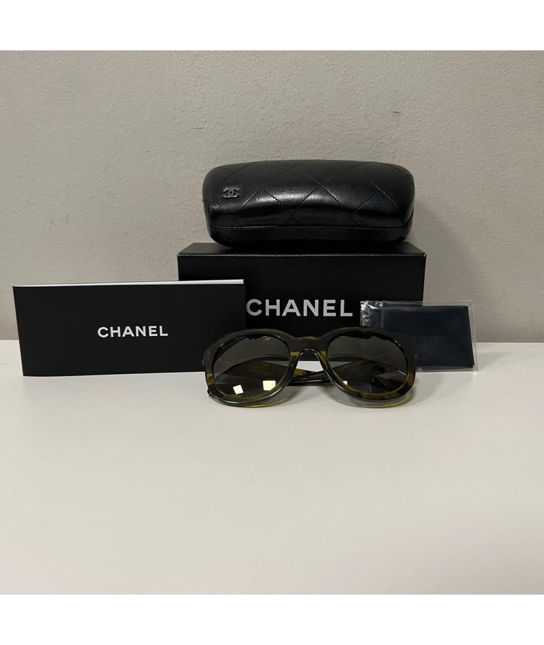 CHANEL Желтые пластиковые солнцезащитные очки, фото 6