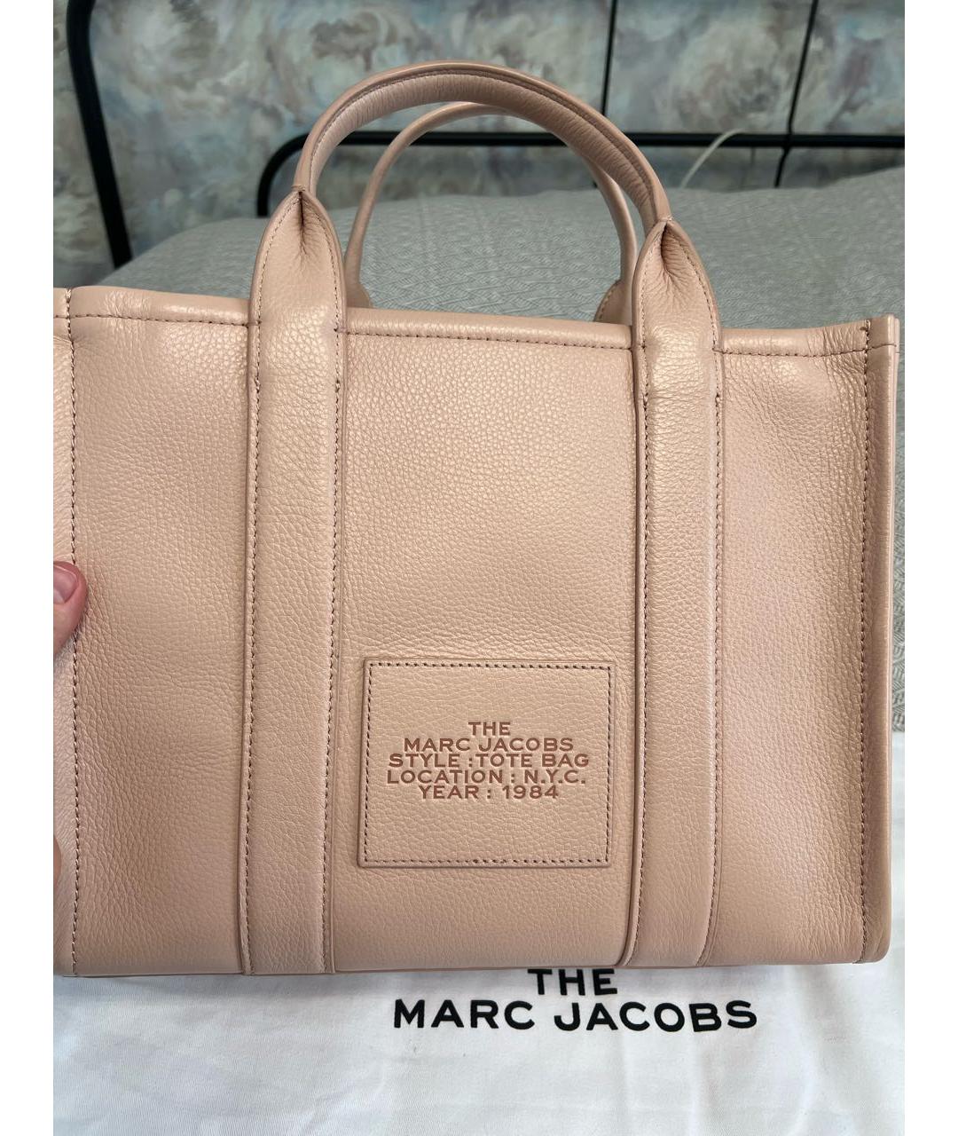 MARC JACOBS Розовая кожаная сумка тоут, фото 3