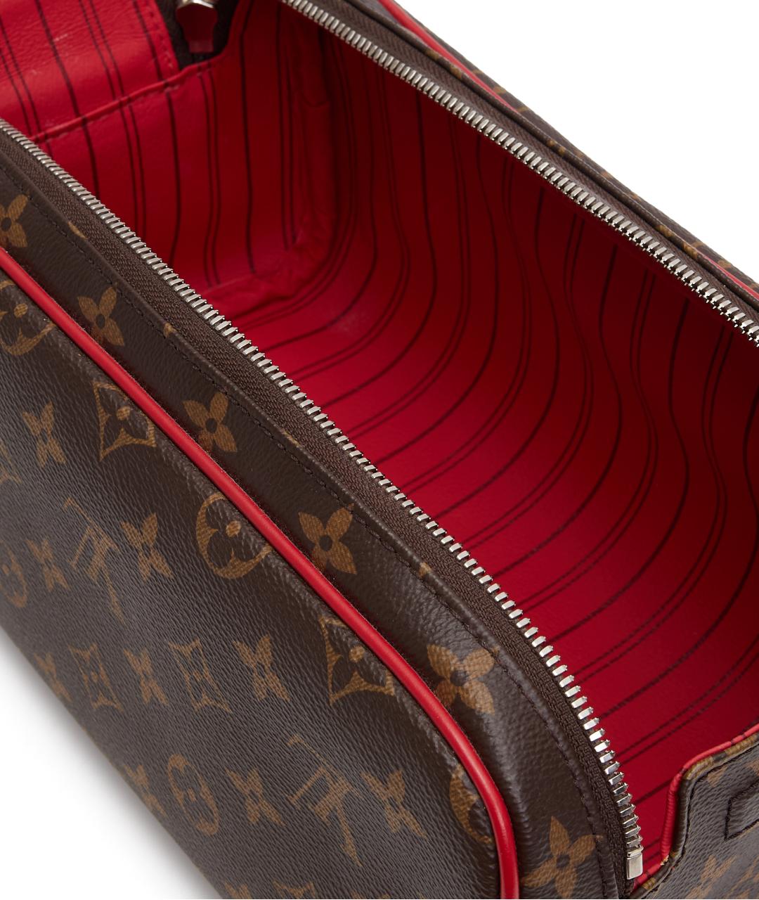 LOUIS VUITTON Коричневая кожаная дорожная/спортивная сумка, фото 4
