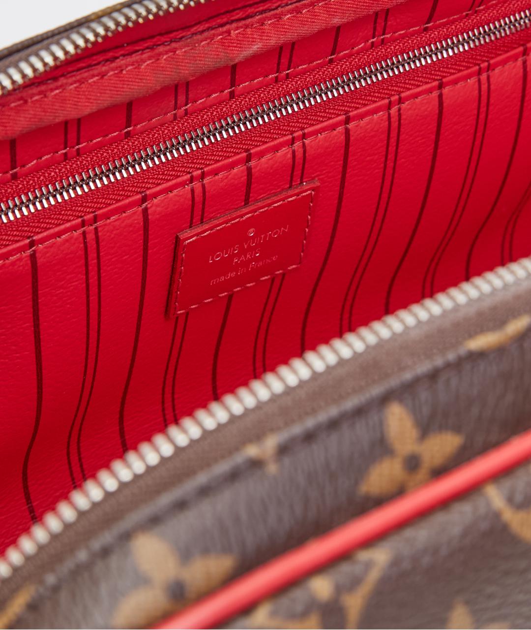 LOUIS VUITTON Коричневая кожаная дорожная/спортивная сумка, фото 7