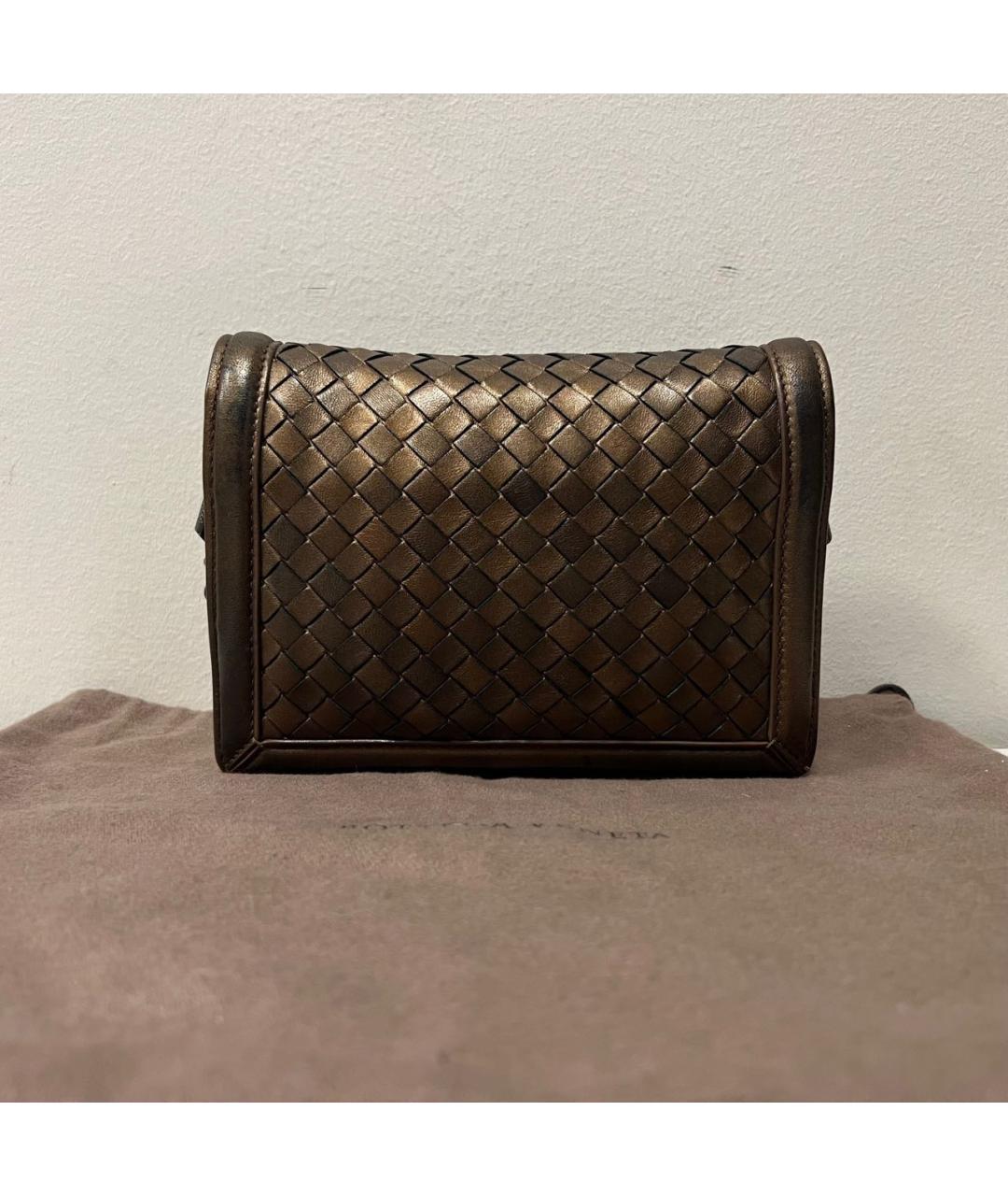 BOTTEGA VENETA Коричневая кожаная сумка через плечо, фото 2
