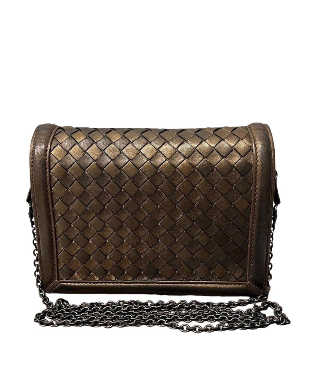BOTTEGA VENETA Коричневая кожаная сумка через плечо, фото 1