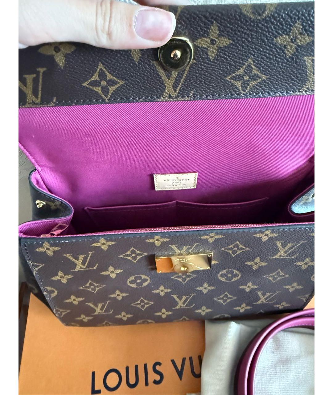 LOUIS VUITTON Коричневая сумка с короткими ручками, фото 8