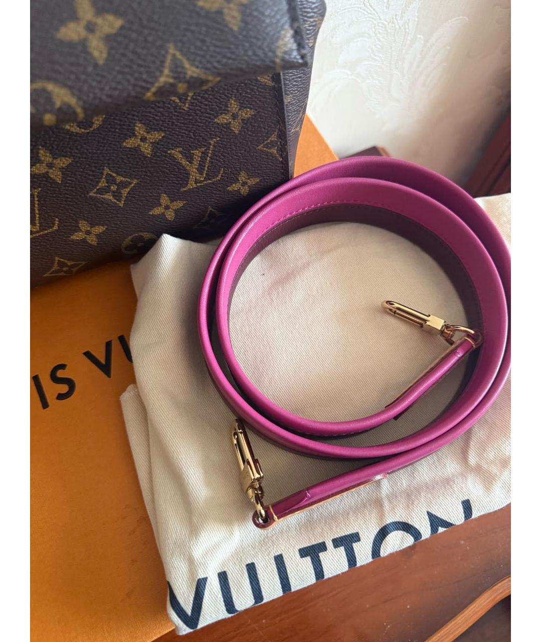 LOUIS VUITTON Коричневая сумка с короткими ручками, фото 7