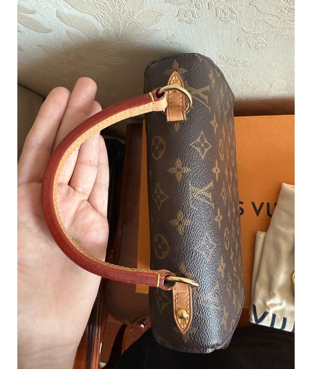 LOUIS VUITTON Коричневая сумка с короткими ручками, фото 5