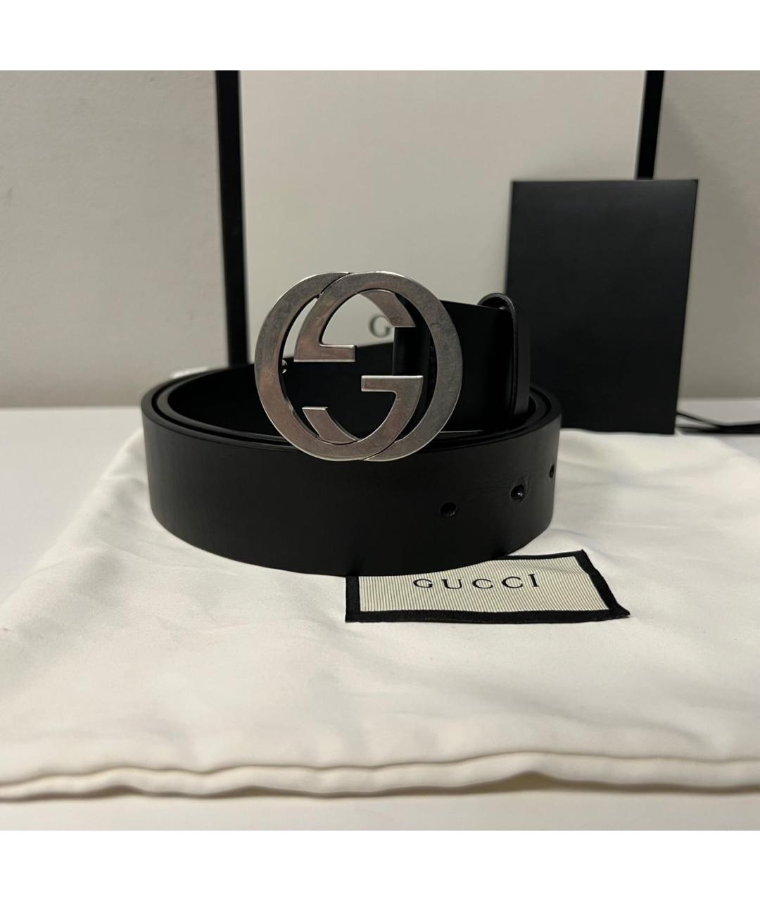 GUCCI Черный ремень, фото 3
