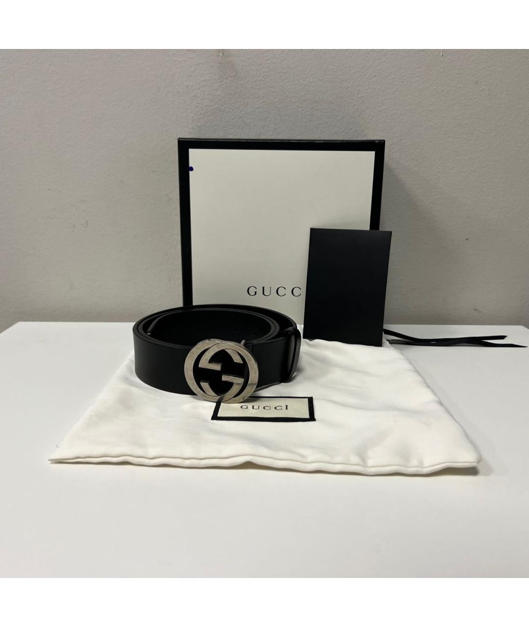 GUCCI Черный ремень, фото 2