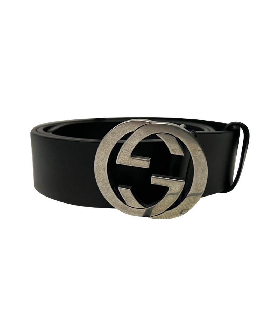 GUCCI Черный ремень, фото 1