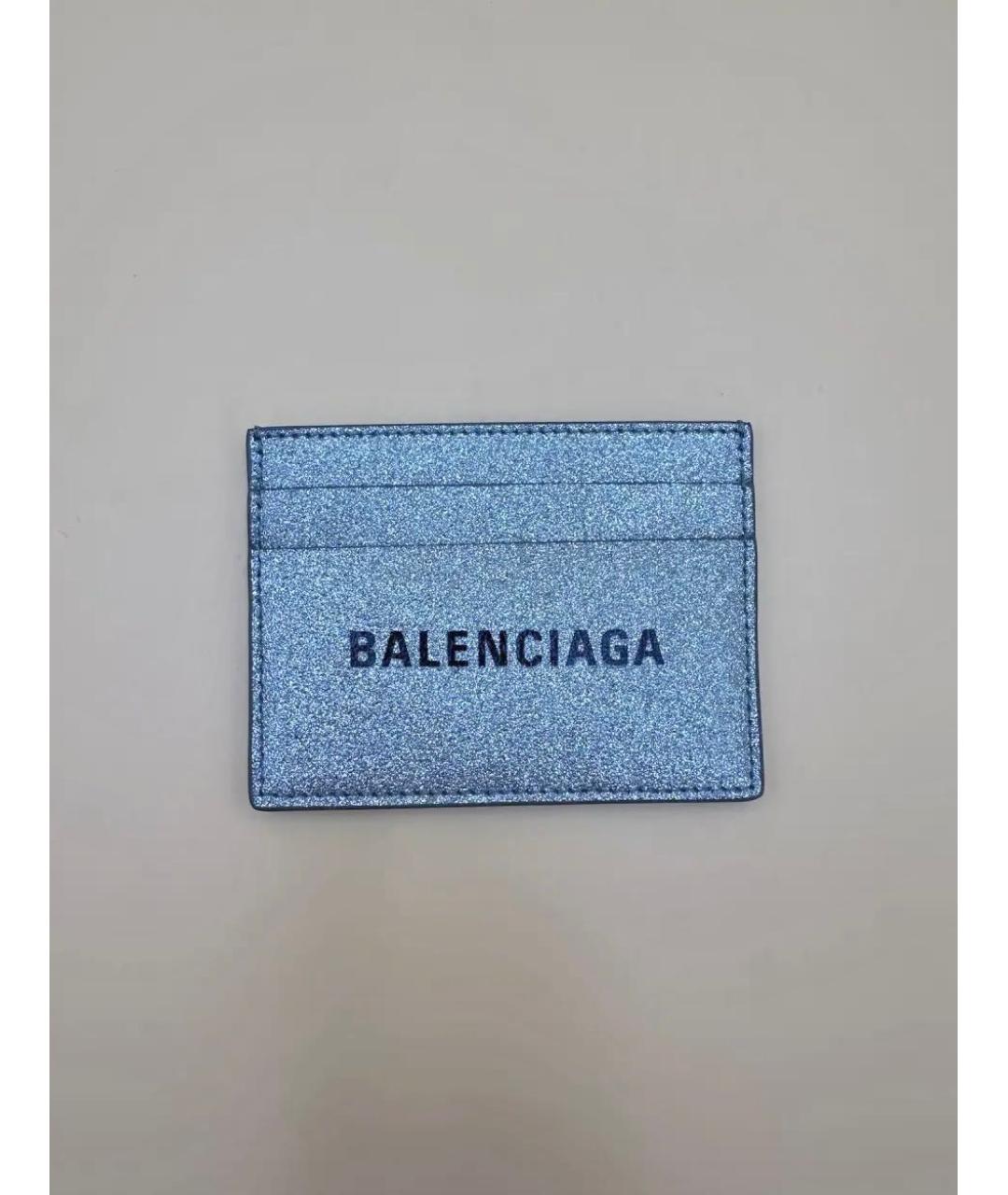 BALENCIAGA Серебряный кожаный кардхолдер, фото 9