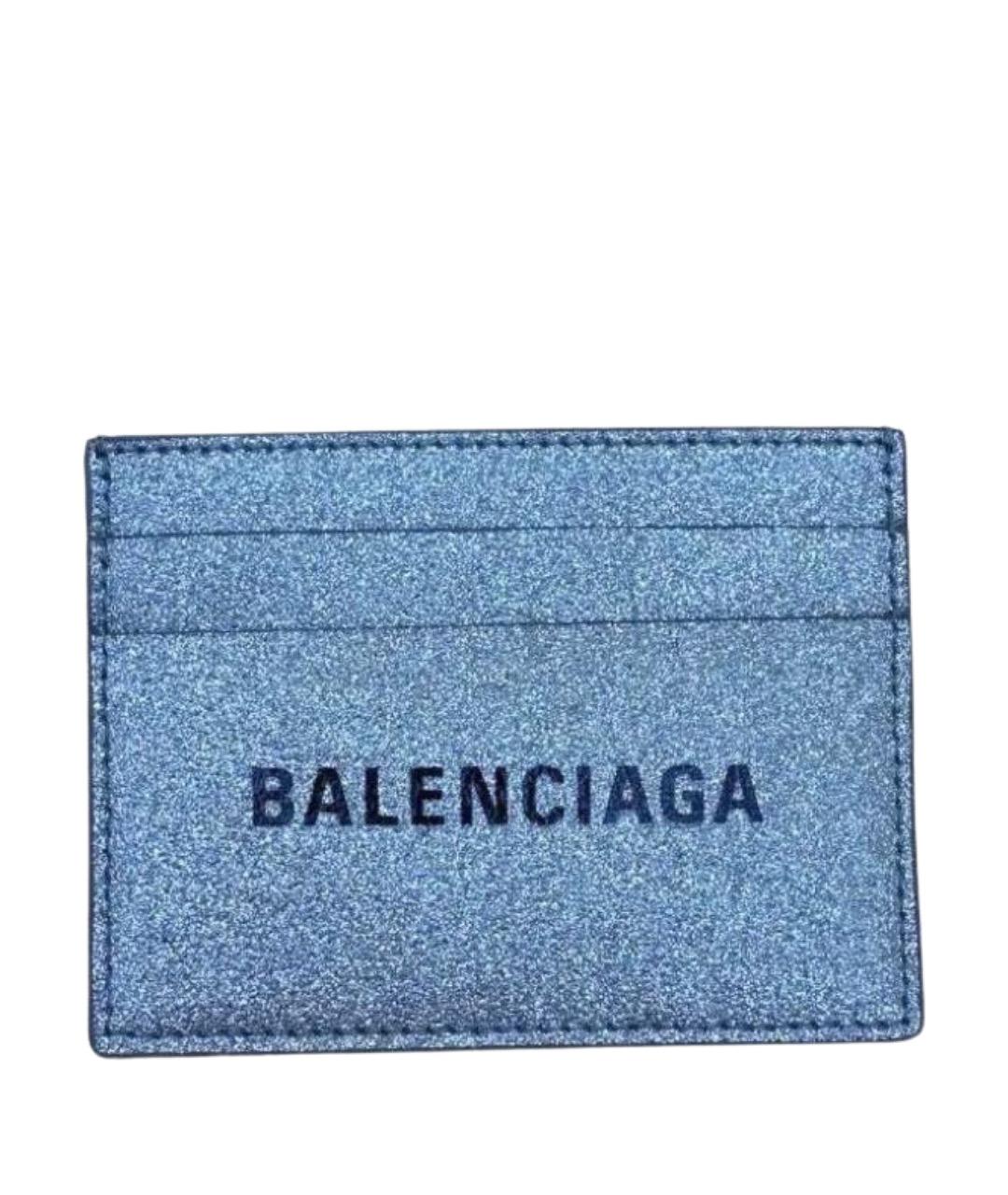 BALENCIAGA Серебряный кожаный кардхолдер, фото 1