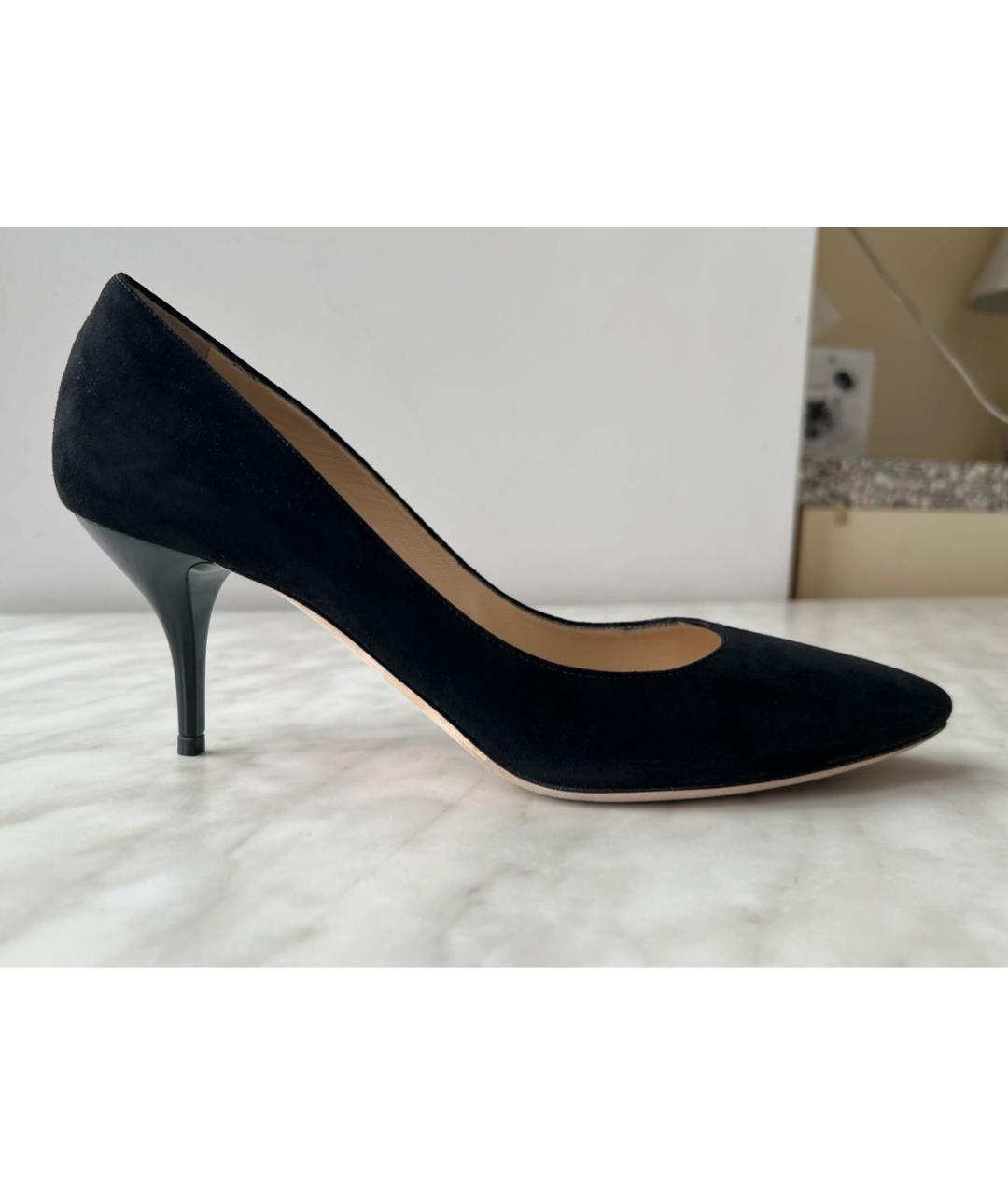 JIMMY CHOO Черные замшевые туфли, фото 8