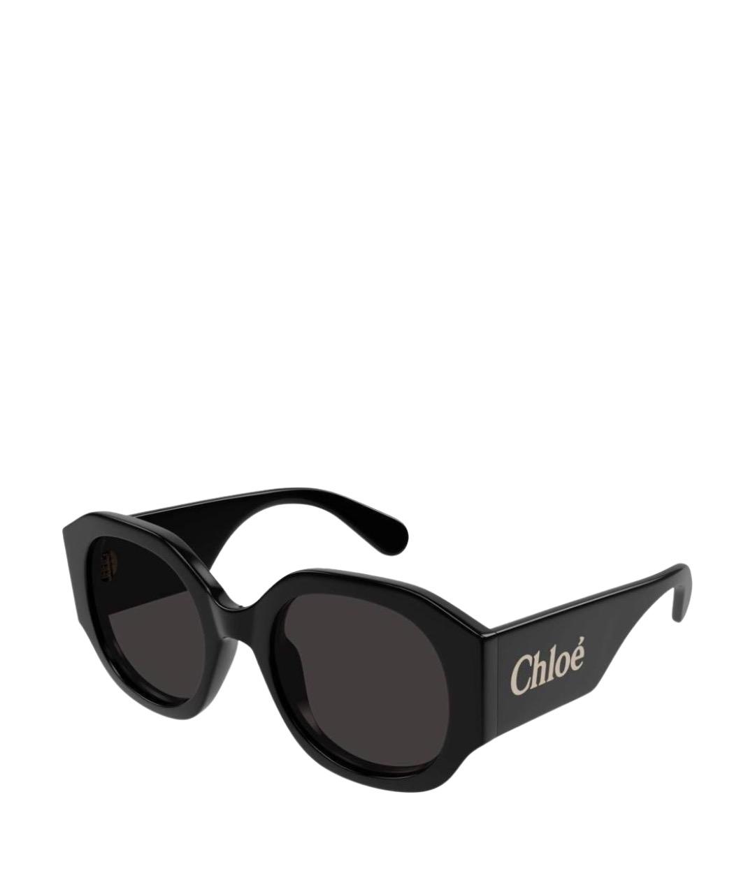 CHLOE Черные пластиковые солнцезащитные очки, фото 1