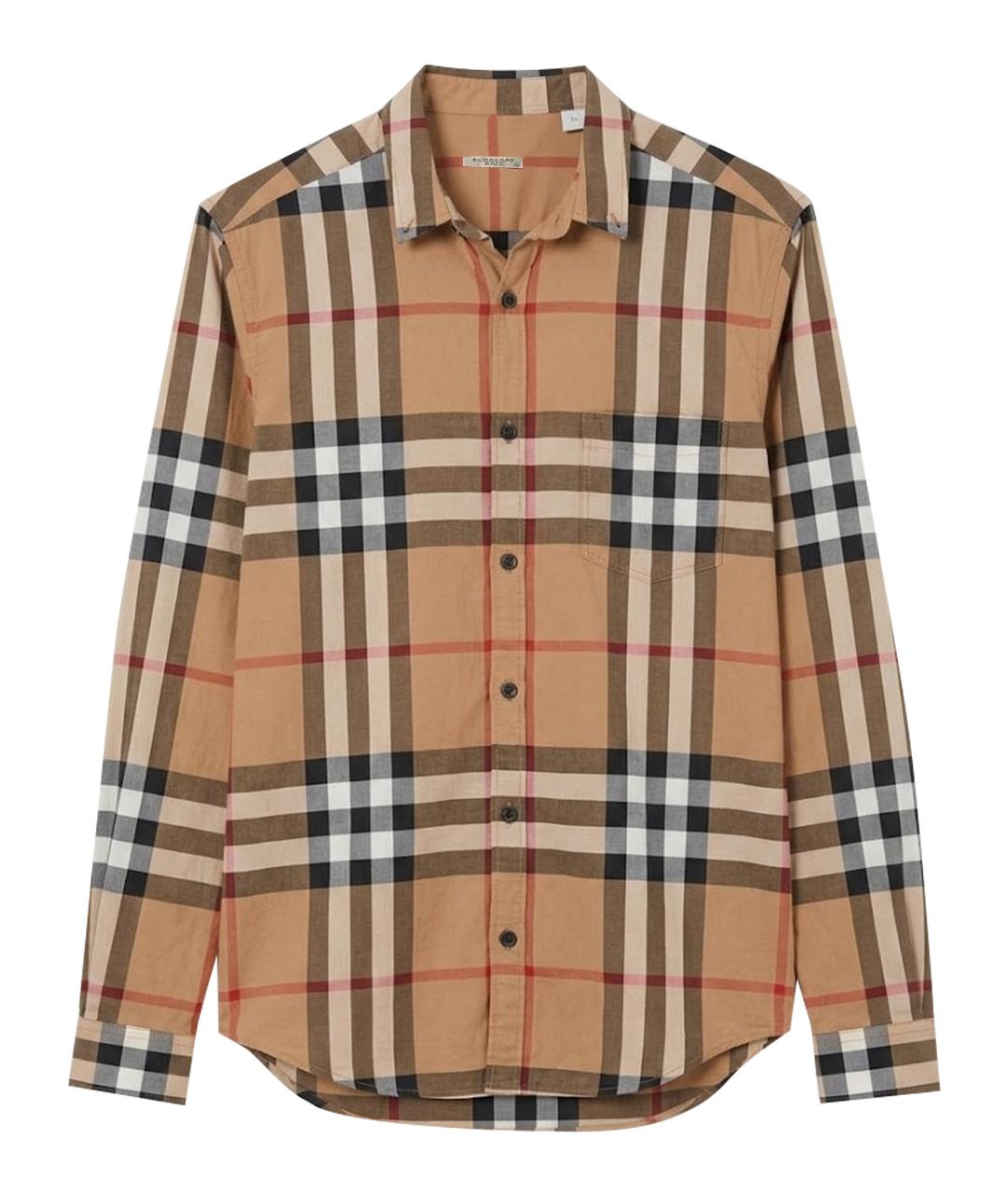 BURBERRY Бежевая классическая рубашка, фото 1