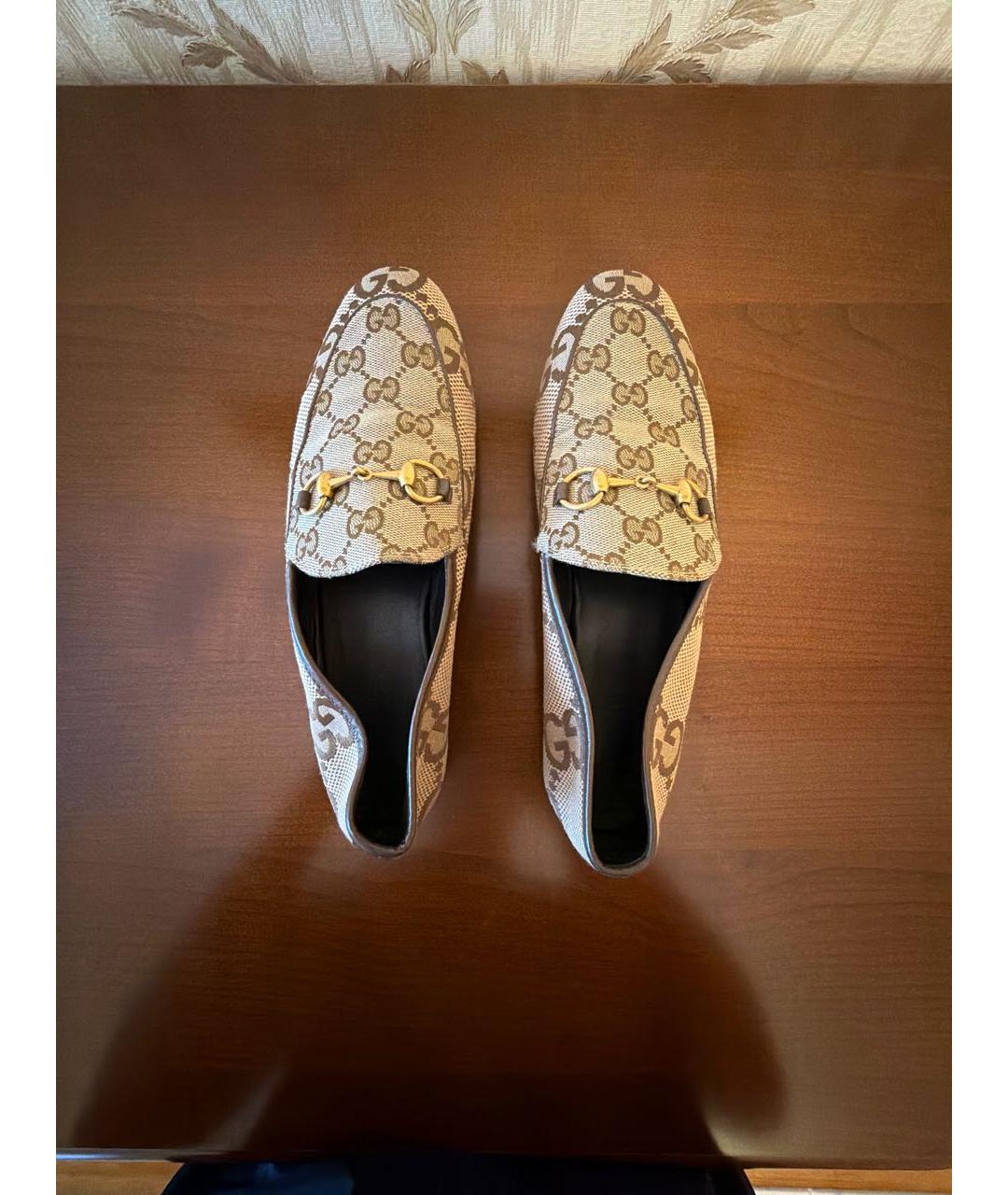 GUCCI Бежевые лоферы, фото 3