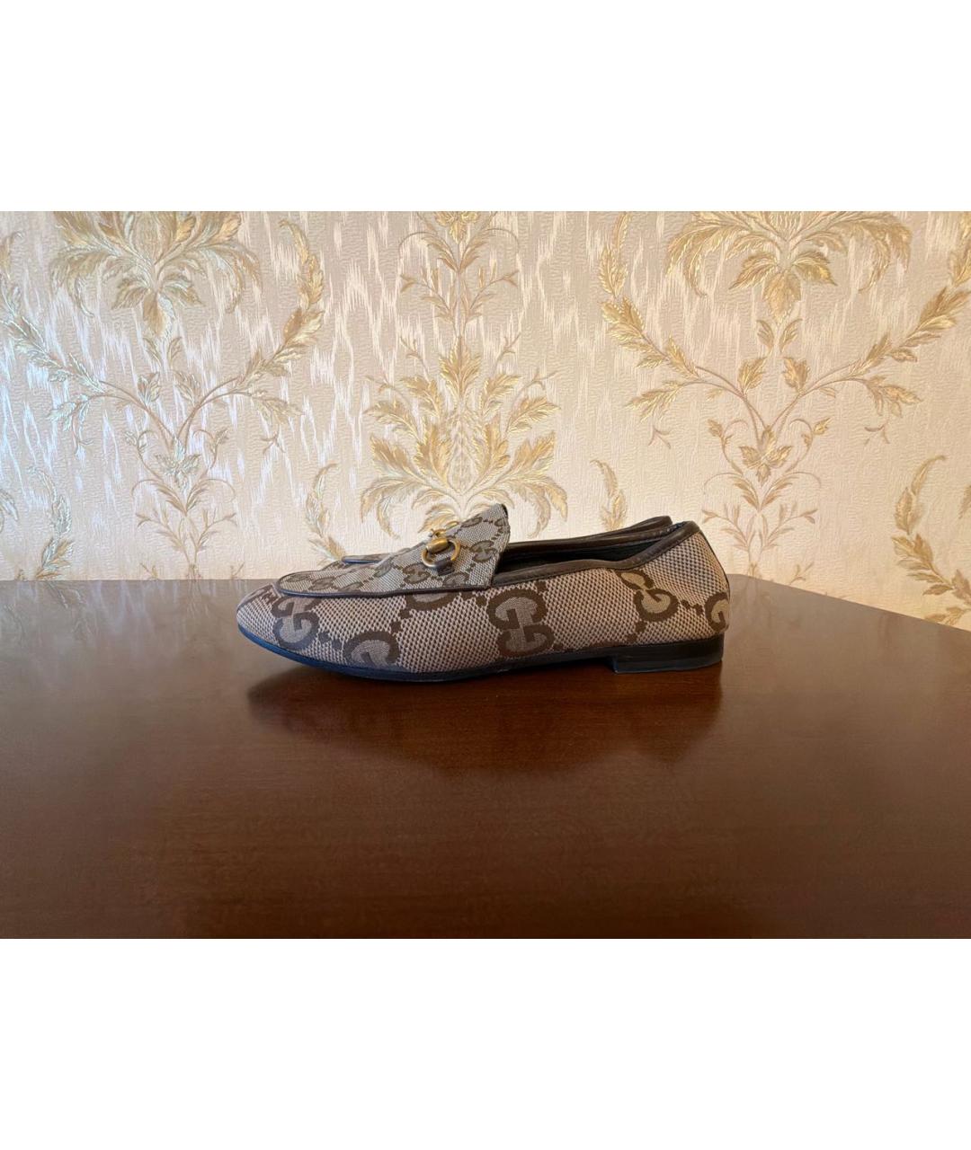 GUCCI Бежевые лоферы, фото 5