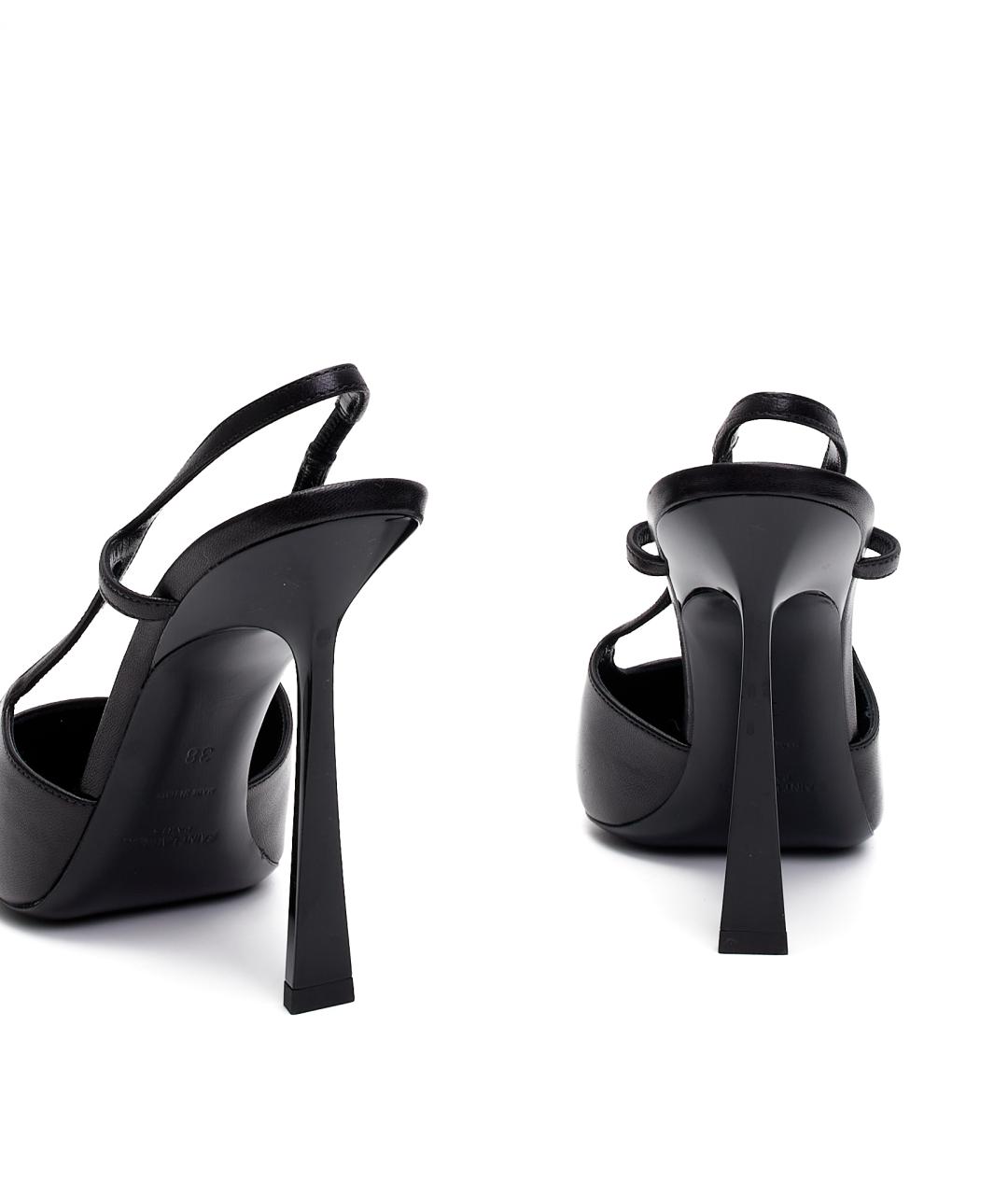 SAINT LAURENT Черные кожаные туфли, фото 3