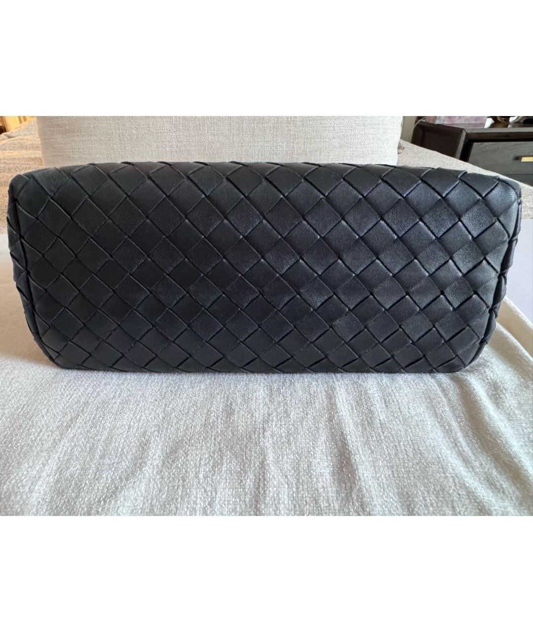BOTTEGA VENETA Черная кожаная сумка с короткими ручками, фото 5