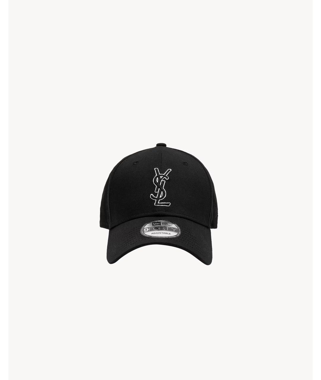 SAINT LAURENT Черная хлопковая кепка, фото 9