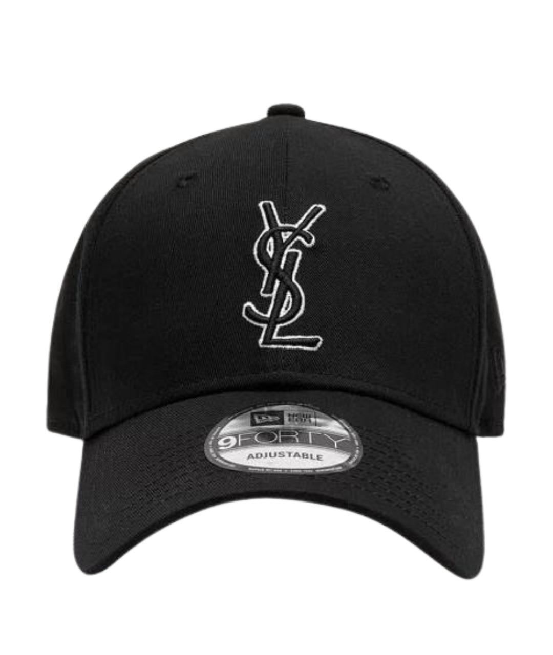 SAINT LAURENT Черная хлопковая кепка, фото 1