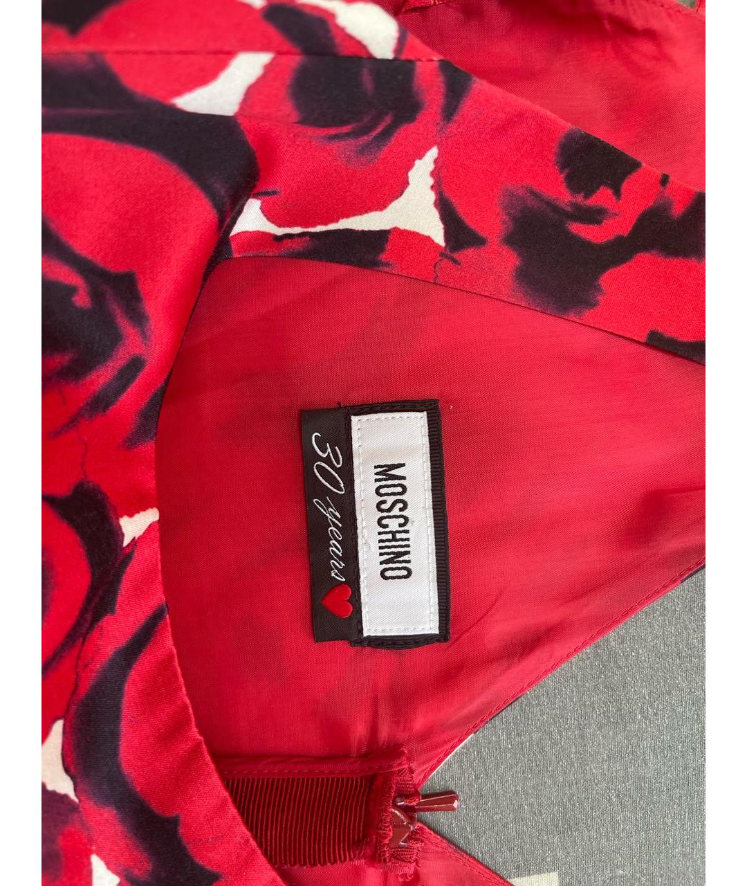MOSCHINO Мульти шелковое коктейльное платье, фото 3