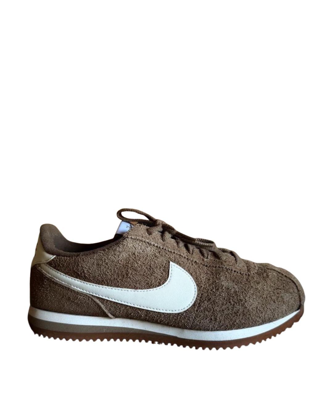 NIKE Коричневые замшевые кроссовки, фото 1