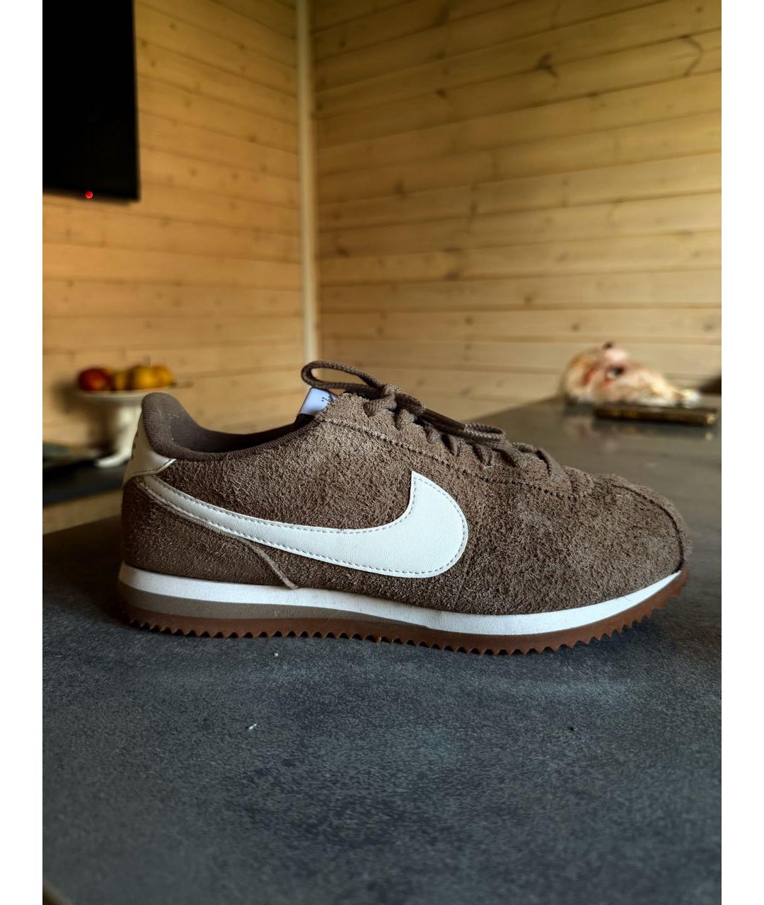 NIKE Коричневые замшевые кроссовки, фото 8