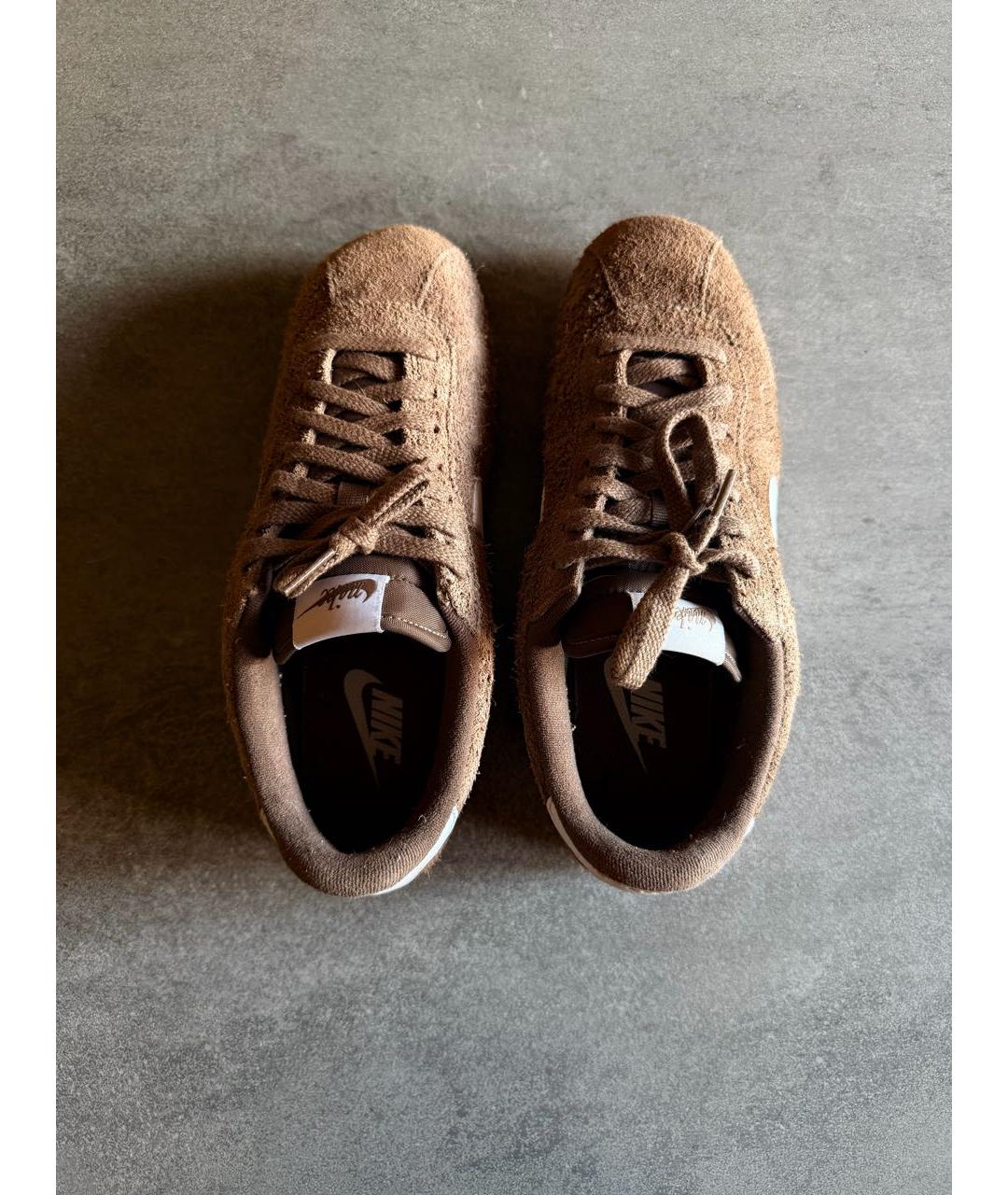 NIKE Коричневые замшевые кроссовки, фото 3